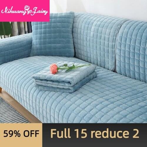 Sofa cushion winter plush non-slip thick sofa cover cushion flannel sofa cover sofa towel four seasons universal
