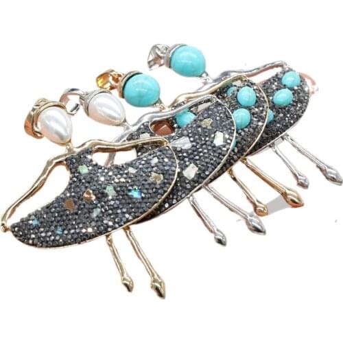 Fashion Girl Shape Pendant Natural Stone Pendant Charms for Making Women Jewelry Necklace Accessories Exquisite Gift 57x72mm