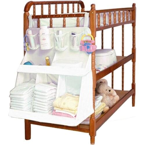 Baby Crib Childrens Bed Hanging Bag Portable Waterproof Diapers Bedside Organizer Cradle bag Bedding Accessories High capacity