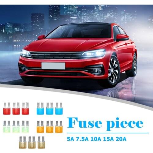 15pcs Micro2 Fuses 5A 7.5A 10A 15A 20A Car Auto Blade Fuse Assortment Kit Replacement for Auto Vehicles