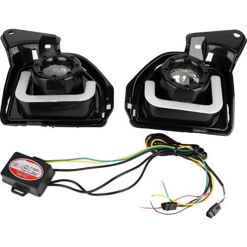 For Toyota Hiace 2014 2015 2016 2017 2018 Front Fog Light Lamp Led DRL Daytime Running Light with Switch Harness