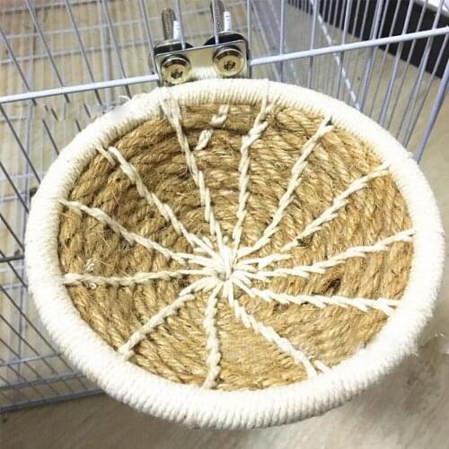 Bird Nest Natural Handmade Rope Weaved Egg Cage For Canary Finch Budgie Bird Breeding Nest House Home Parrot cage accessories