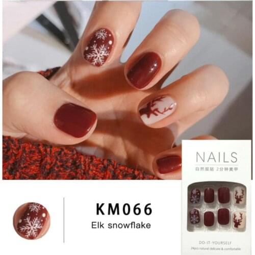 24pcs/Set Detachable False Nails +1ML Nail Glue Wearable Fake Nails Full Cover Long Nail Tips Manicure Tool Press On Nails