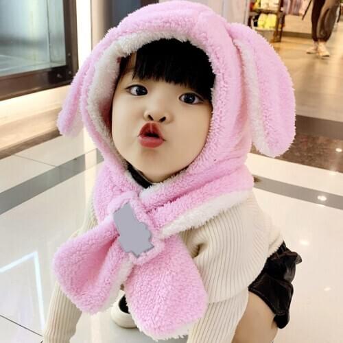 Hot Sale Boy Girl Winter Hats With Ear Flaps And Scarf Cute Soft Kids New Hat Earmuffs High Quality Windproof Warm Cap Sombrero