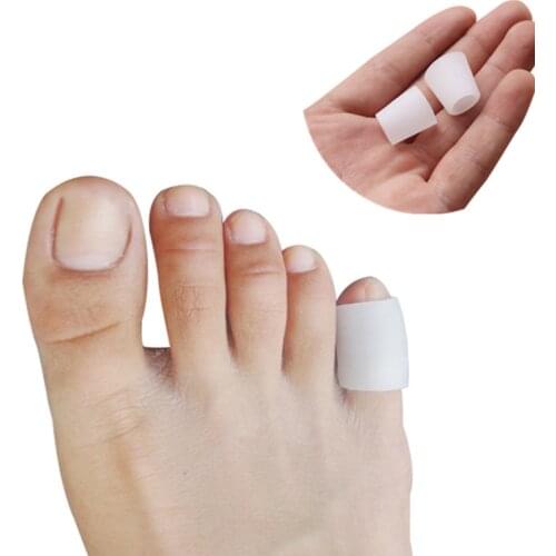 Silicone Gel Little Toe Tube Corns Blisters Corrector Pinkie Protector Gel Bunion Toe Finger Protection Gel Sleeve