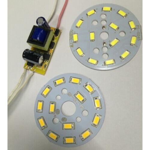 LED Bulb Lamp 5W 7W 9W 12W PCB Light Board Lamp aluminum plate base with driver for led spot light bulb 110v 220v driver kit diy