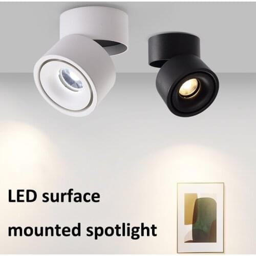 LED 3W~12W Surface Mounted Spotlight Cylindrical Lamp Body Indoor Home Bedroom Living Room Shop Supermarket Track Mounted LP51