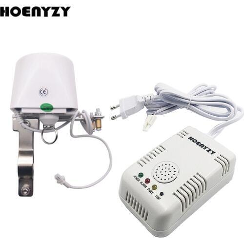 1/2" Smart Household Gas Leak Detector Pipeline Manipulator with Gas Leak Sensor for Automatic Shutoff Valve DN15 Security Alarm