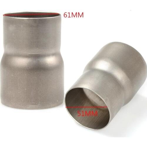Universal 61mm-51mm Motorcycle Modified exhaust Muffler pipe Adapter Reducer Connector Pipe Tube For R6 R1 Z750 ER6N ZX10R Z1000