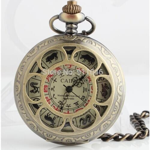 Vintage Hollowed Out Sun Flower Mechanical Hand Wind Pocket Watch Skeleton Antique Watches Roman Dial Wholesale