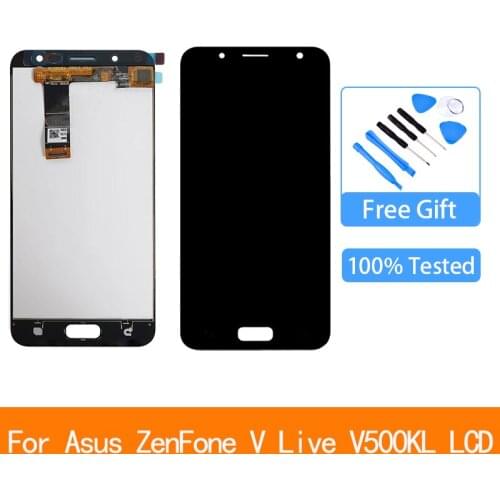 For Asus ZenFone V Live V500KL LCD Display Digitizer Touch Panel Screen Assembly Black Replacement 5.0" + Tools