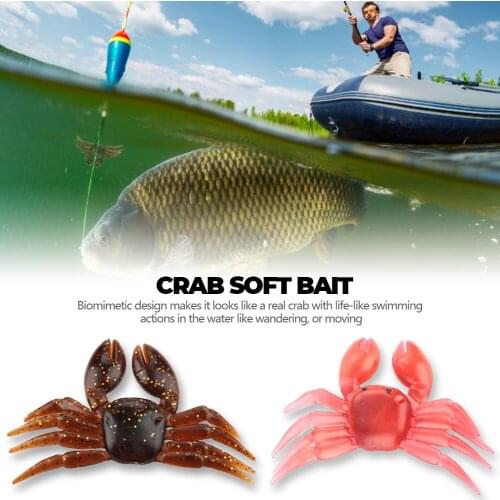 1pcs/3pcs Artificial 7.8g 8cm Crab Fishing Lure 3D Simulation Soft Crabs Fish Bait Spoon Jig Silicone Tackle Accessories