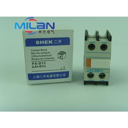 1pcs F4-11 F4-20 F4-02 the auxiliary contact CJX2 AC contactor supporting LA1-DN11 LA1-DN02 LA1-DN20