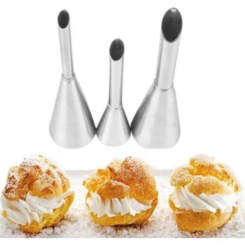 1PCS Piping Bag Nozzles Set Stainless Steel Cupcake Cake Decorating Tips For Puff Cream Pastry Piping Nozzles Decorating Tool
