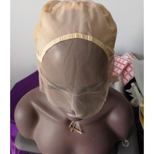 M 1PC Swiss Lace AliExp shipping glueless lace front wig caps for making full lace wigs with adjust strap high quality guarantee