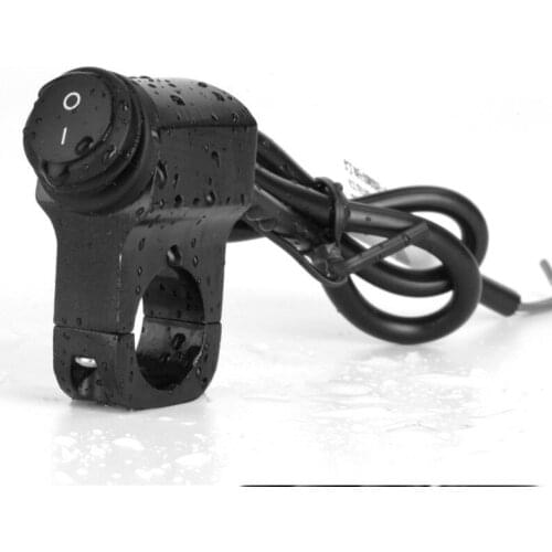 12V 16A Motorcycle Waterproof Handlebar Headlight Fog Spot light On Off Switch Aluminum-alloy Black Universal Car Accessories