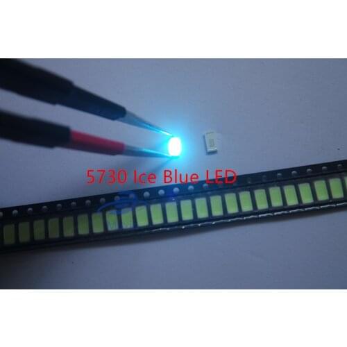 200pcs Free shipping 5730 diode Ice blue SMD LED 5630 Light emitting Diode Factory direct sale PLCC-2 5730 SMD/SMT Blue led