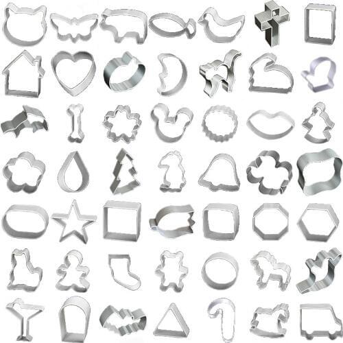 60 Baking Shapes Cartoon 3D Cookie Cutter DIY Christmas Cake Stamp Decoration Biscuit Mold Fondant Cutter