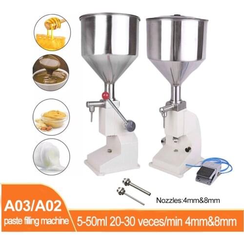 A02 Pneumatic Quantitative Paste Filling Machine 5-50ml Quantitative Filling Liquid Shampoo Cosmetic Beverage Filling Machine