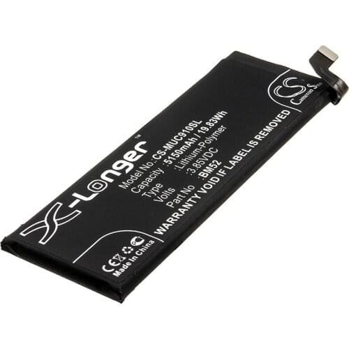 CS 5150mAh / 19.83Wh battery for Xiaomi CC9 Pro, M1910F4E, M1910F4G, M1910F4S, Mi CC9e Pro, Mi Note 10 Pro BM52