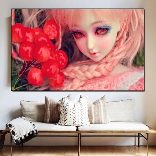 New 5D DIY Diamond Painting Korean Girl with red hair Cross Stitch mosaic Rhinestone Diamond Embroidery Home decor gift P716