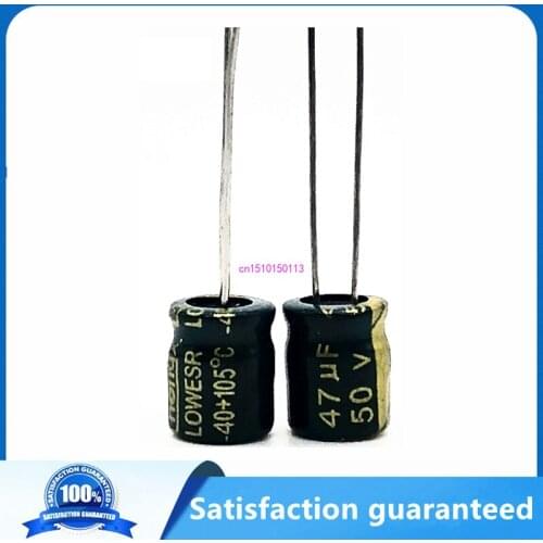 20pcs/lot Q02 high frequency low impedance 50v 47UF aluminum electrolytic capacitor size 6*7 47UF 20