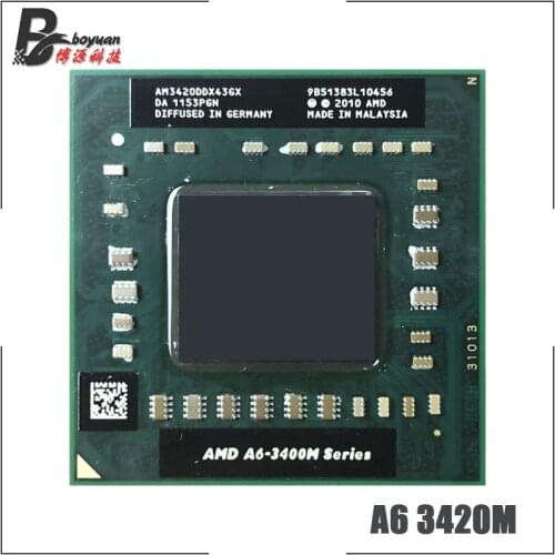 AMD A6-Series A6-3420M A6 3420M 1.5 GHz Quad-Core Quad-Thread CPU Processor AM3420DDX43GX Socket FS1
