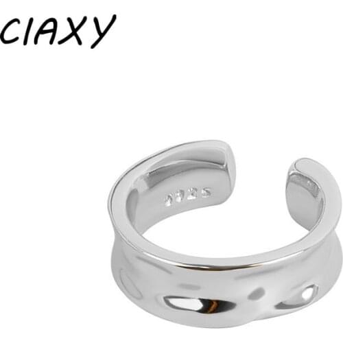 CIAXY 925 Sterling Silver Irregular Ear Clip Earrings for Women Personality Single ear cuff Earring 2021 Fashion Jewelry