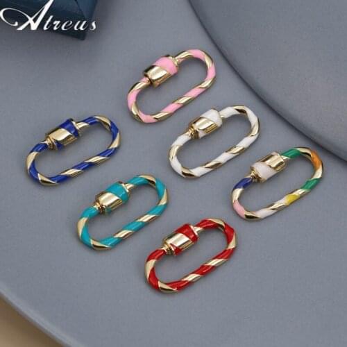 DIY Decorative Dripping Oil Fastener Screw Lock Clasp Hook Supplies Chains Carabiner Hanging Penadnt Jewellry Making Accessories