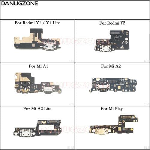 USB Charging Dock Plug Socket Jack Port Connector Charge Board Flex Cable For Xiaomi Mi A1 A2 Lite / Redmi Y1 Lite Y2 / Mi Play