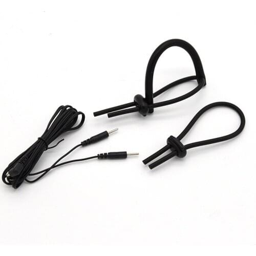 Electric Penis Rings Silicone Glans Ring Electro Shock Sex Toys Electrical Stimulation Cock Ring Medical Themed Toy Accessory