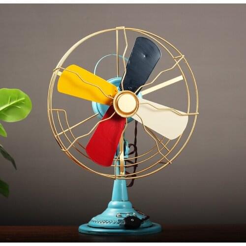 European creative electric fan model ornaments retro nostalgia home decoration accessories Eco-friendly resin window props