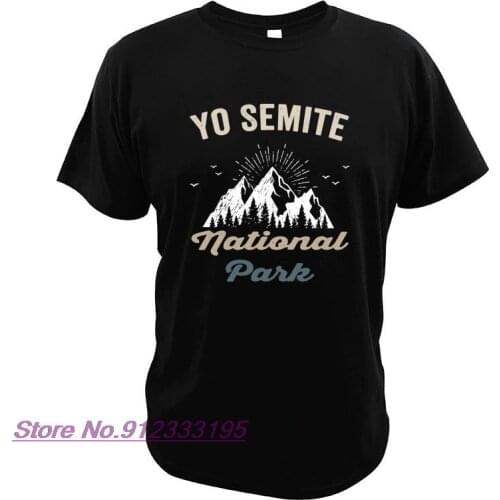 Yosemite National Park T Shirt Summer Short Sleeve Tops 100% Cotton Soft High Quality Comfort Tee Tops