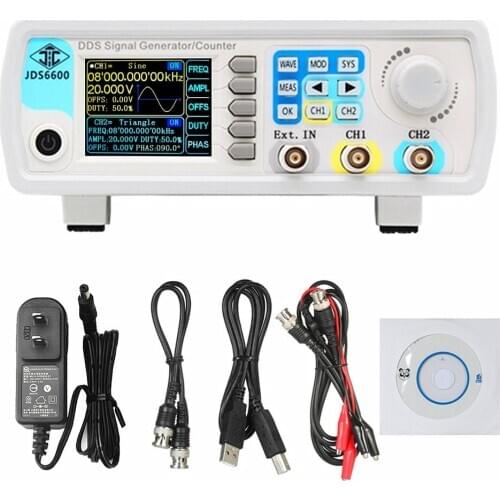 JDS6600 60MHz Digital Control DDS Dual-channel Arbitrary Waveform Functional Signal Generator Frequency Meter High Precision