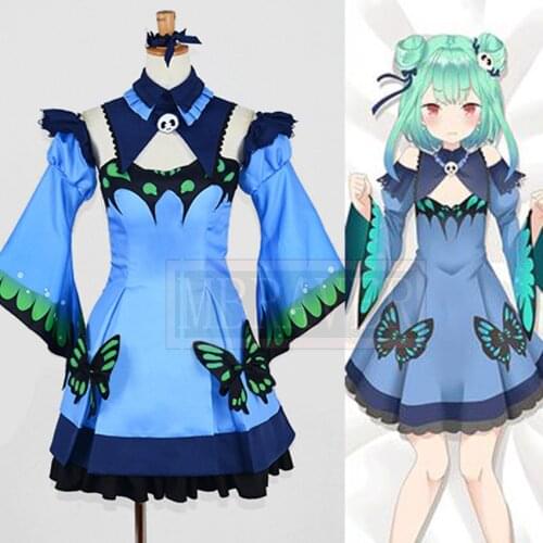 Anime YouTuber Uruha Rushia VTuber Cosplay Costume Uniform Dresses Christmas Halloween Custom-made Any Size