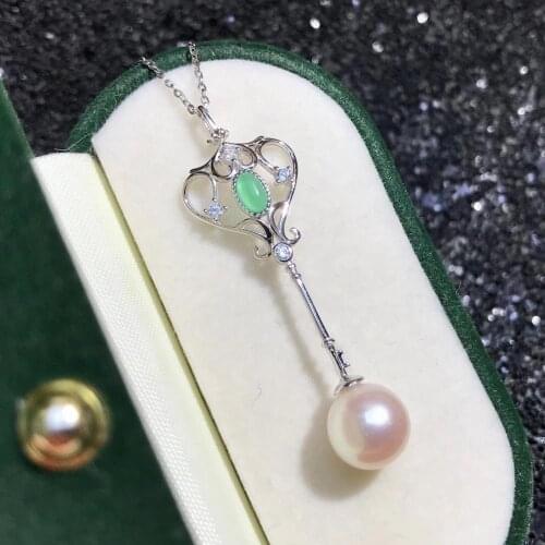 Hot New 925 Sterling Silver Pendant Base Settings Mountings Findings Parts for Pearl Crystal Jade Agate 5pcs/lot