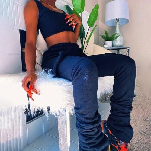 Patchwork Baggy Woman Pants Mom High Waist Pockets Bandage Boyfriend Classic Fashion Streetwear Pants Female Streetwear Woman