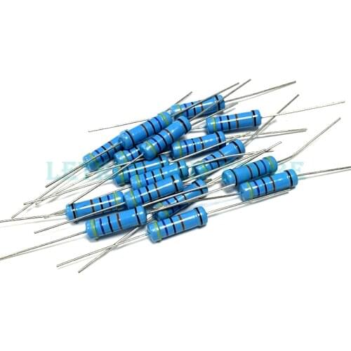 20pcs 2W Metal film resistor 1% 1R ~ 1M 1R 2.2R 4.7R 10R 22R 33R 47R 1K 2.2K 4.7K 10K 22K 33K 47K 100K 1 4.7 10 22 33 47 4K7 ohm