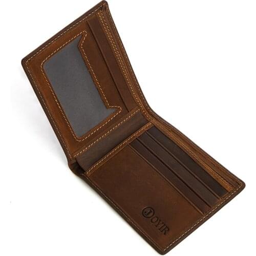 Men Wallet Leather Genuine Men Wallets Photo Holder ID Credit Card Holder Vintage Card Holder Carteira Masculina Mens Gift