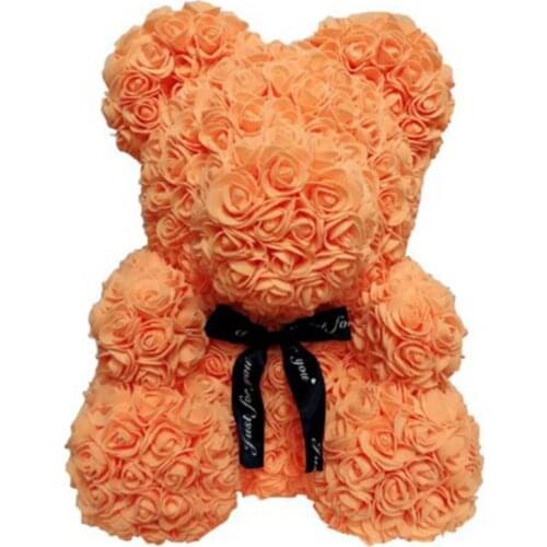 Soap Foam Rose Bear Artificial Flower In Gift Box For Girlfriend Christmas Day Valentines Day Gifts