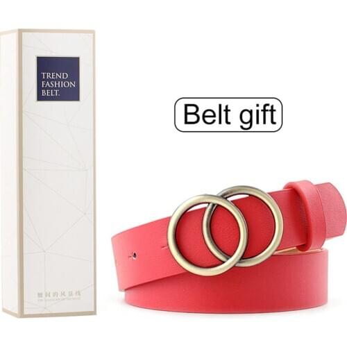 New Female Leather Belt Casual Style Round Ring Metal Buckle Stylish Jeans Pants Trousers Dress Womens Belt Hot Sale