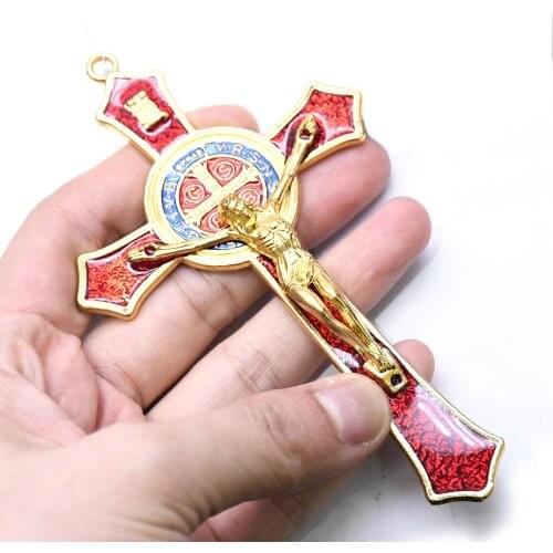 Crucifix Metal Materialreligious prayer cross Home church supplies Catholic jesus christ cross gifts souvenirs