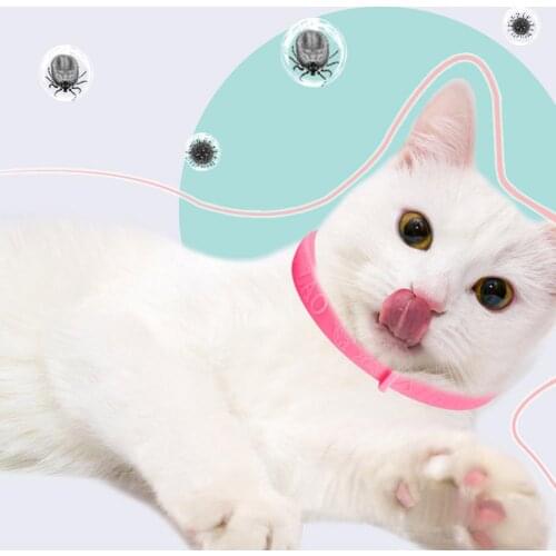 Adjustable Cat Collar Safe Anti Flea Tick Mosquito Protection Pet Dog Neck Strap Supplies Against For Cats Pet Collar