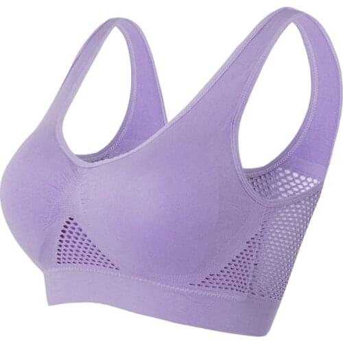 S-5XL Sports Bra Without Steel Ring Women Hollow Breathable Running Yoga Crop Tops U-Shaped Beauty Back Fitness Workout Tops