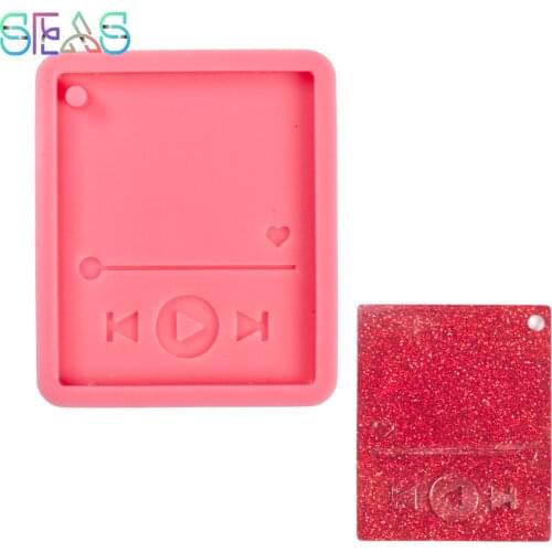 Player Silicone Mold For Key Chain Pendant With Hole Polymer Clay DIY Jewelry Making Epoxy Resin Mold