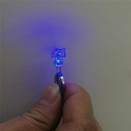 ​ Light Red Blue Car Light Mini Car Logo Instrument Panel for Tamiya 1/14 Man Trailer Modification Part