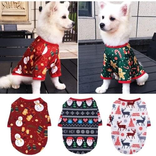 Pet Dogs Clothes Winter Christmas Dog Hoodies Breathable Pet Coat for Puppy Cat Coral Fleece Dog Sweatshirt Comfort Dog Supplies
