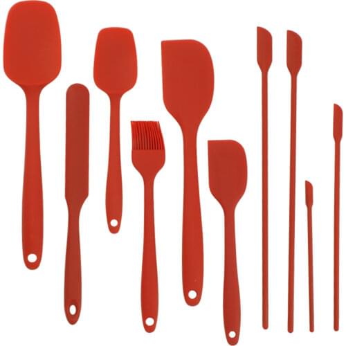 Silicone 10-piece Spatula Kitchenware Baking Spatula Set Silicone Cake Spatula Baking Accessories Baking Silicone 10-piece Set