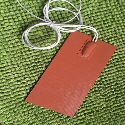 100mm X 200mm,400W 220V, w/ 70 Deg C thermostat, Engine Crankcase Silicone Heater Pad/Element Engine Oil Pan Heater Industrial