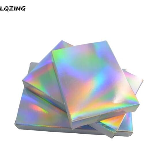 15pcs Holographic Laser Packaging Box Case Package Christmas/Wedding Gift Boxes For Guests/Makeup Storage Carton Supplier